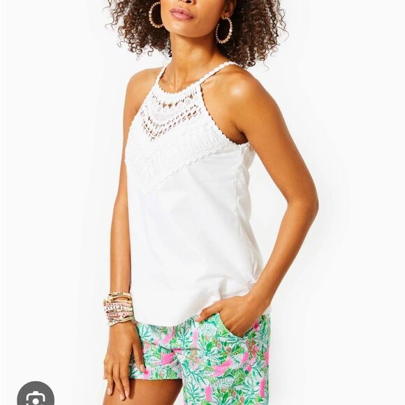 Lilly Pulitzer Tops - NWT Lilly Pulitzer Britt Cotton Halter Top